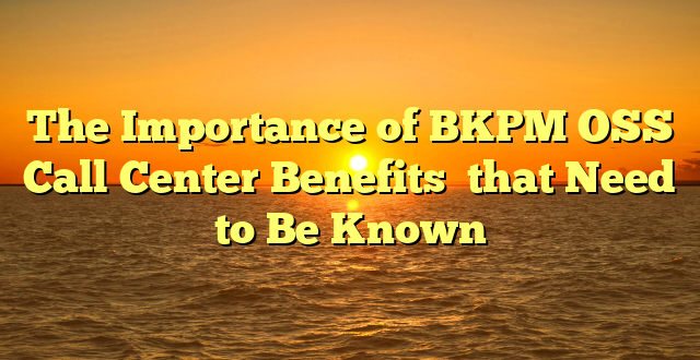 The Importance of BKPM OSS Call Center Benefits  that Need to Be Known